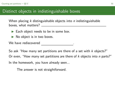 mf; pp. . N indistinguishable objects into k distinguishable boxes